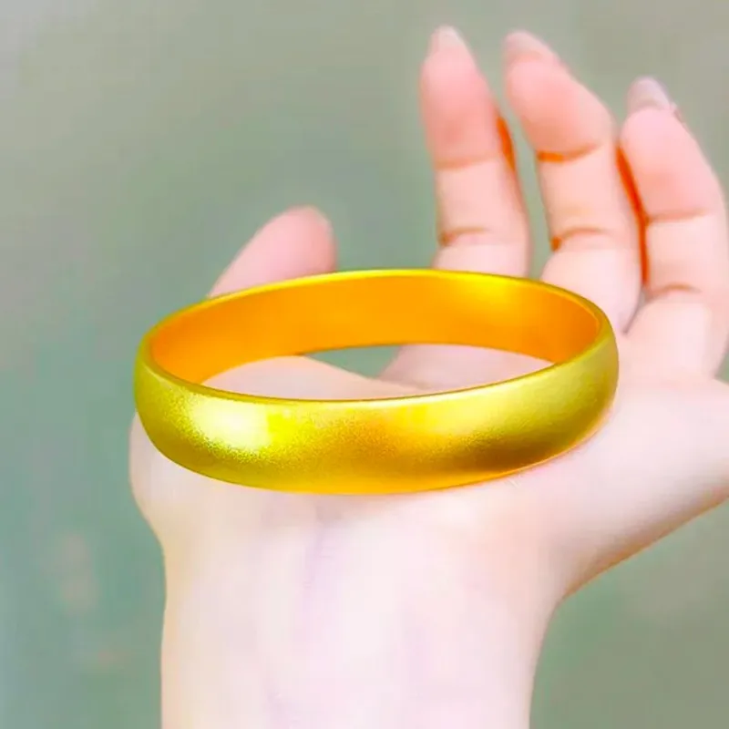 KZD Alloy Closed End Bangle Good Luck Women's-1