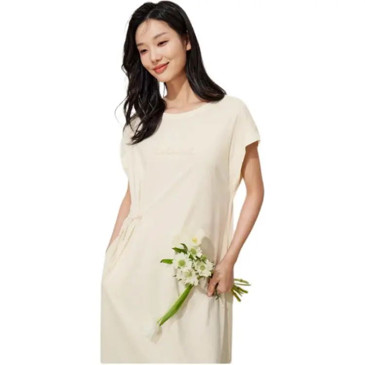 Fragment Sleeveless Dress Women's Ecru-1