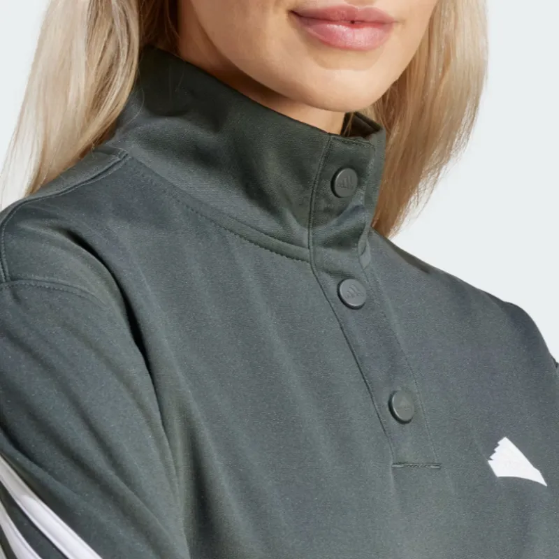 Adidas Iconic Wrapping Track Jacket Sweatshirt Women's Green-3