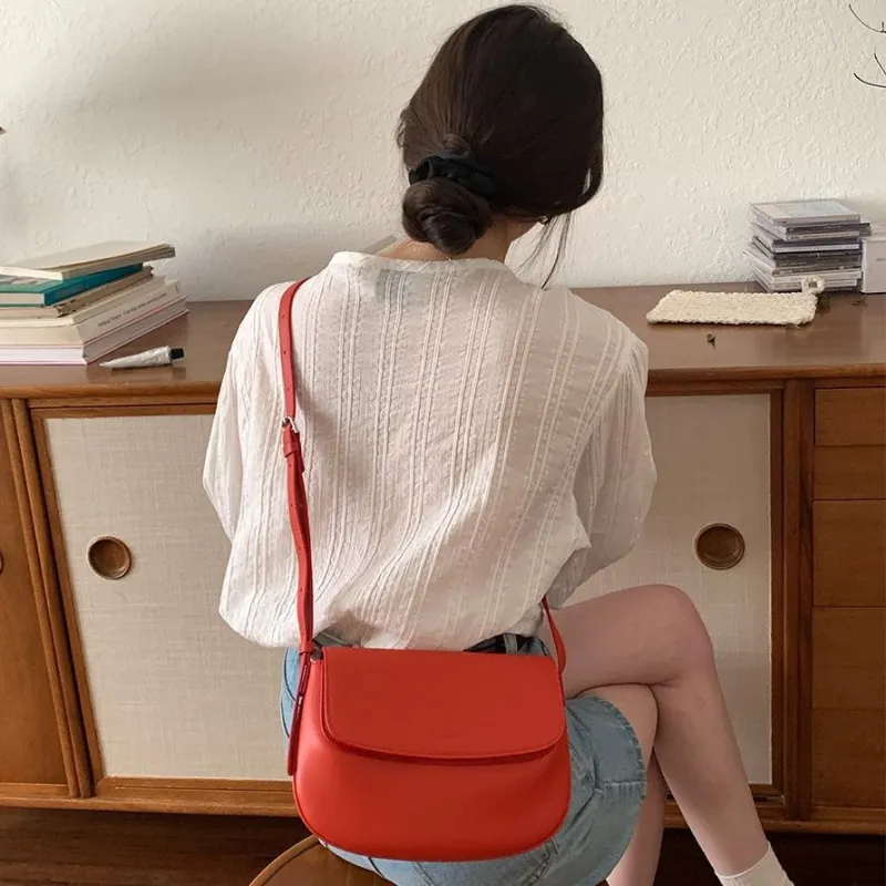 Shinpos Shoulder Bags Orange Red-2