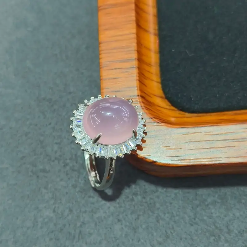 Grace Chalcedony Jade Rings Women's-2