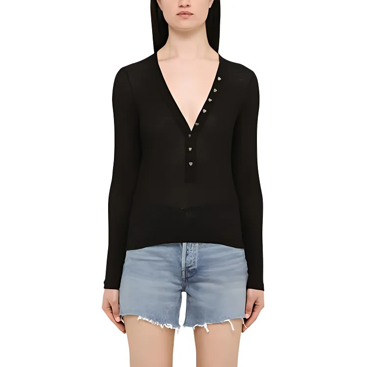 SAINT LAURENT SS22 Knitwear Women's Black-2