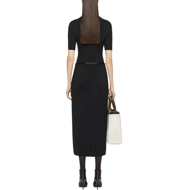 Givenchy Voyou Belt Long Polo Dress 'Black'-2