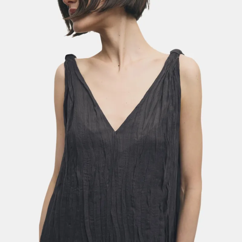 Massimo Dutti Sleeveless Dress Women's Gray-3