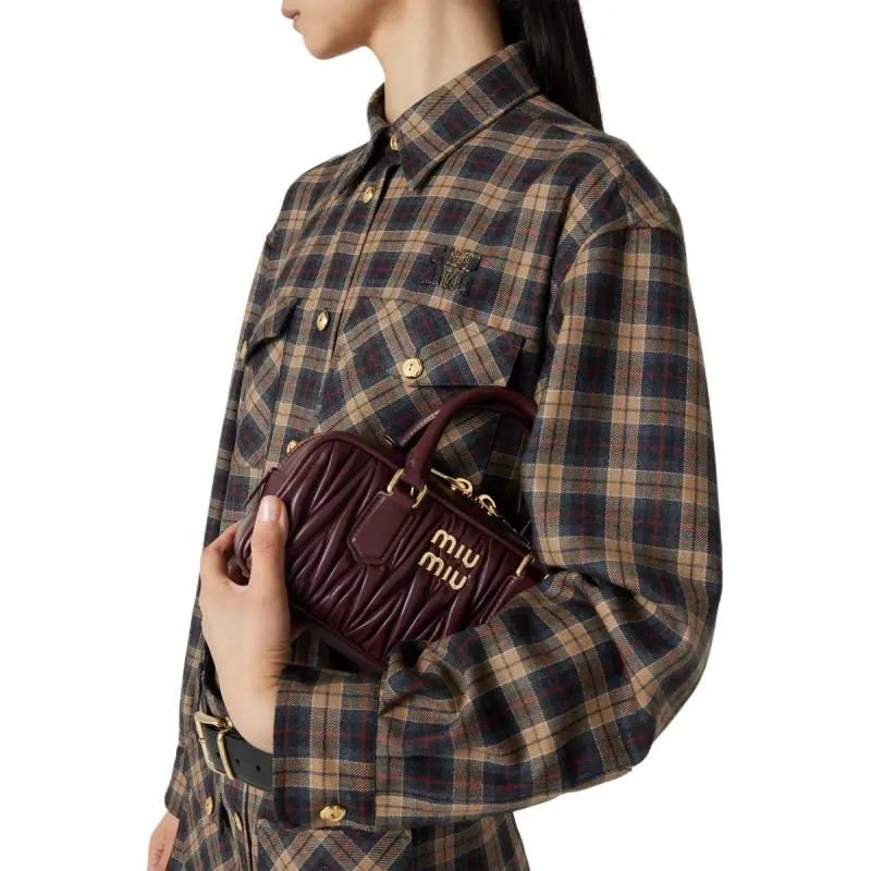 MIU MIU Tartan Wool Shirt-3