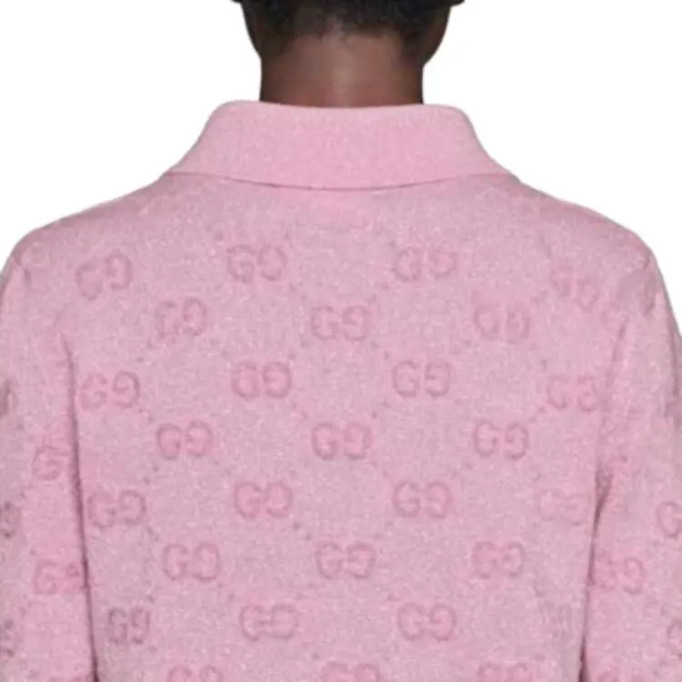 GUCCI Gg Metallic Wool Polo-5
