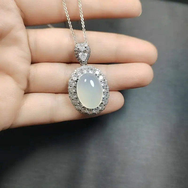 Gifts Chalcedony Necklaces Unisex-9