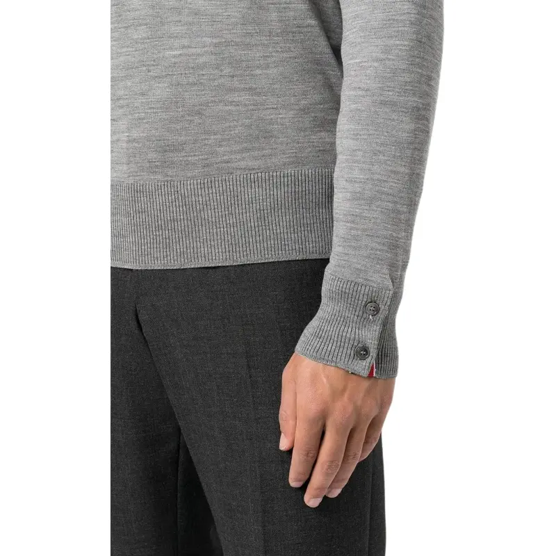 THOM BROWNE 4 Bar Crewneck Pullover-4