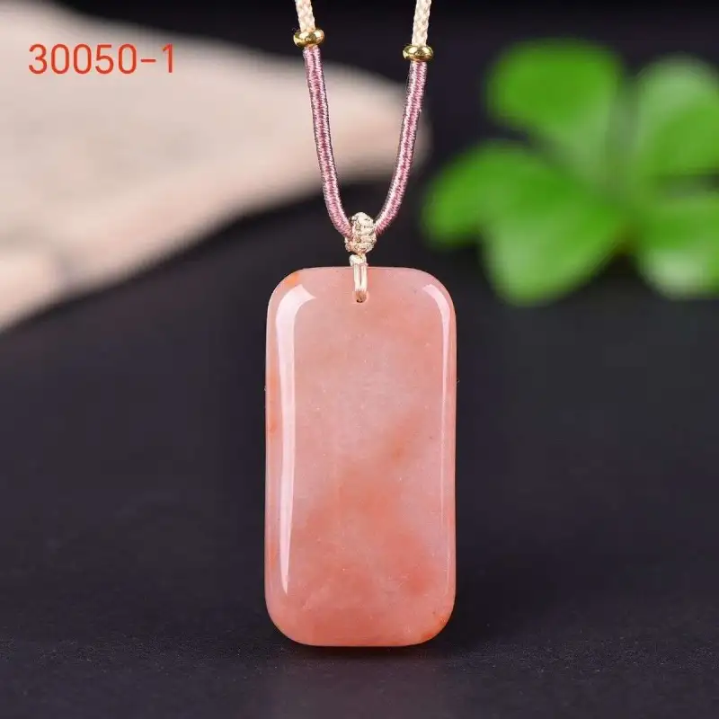 Gifts Golden Silk Jade Necklaces Unisex-3