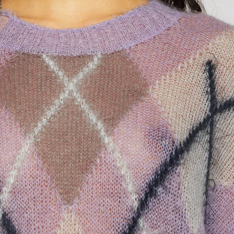 Acne Studios Loose Fit Sweater Women's Purple Lilac-2