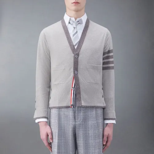 THOM BROWNE 4 Bar V Neck Cardigan