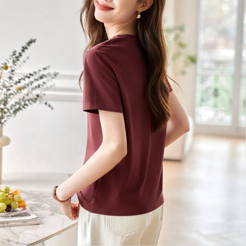 Mo Han Yi Mei T-Shirt Women's Cherry Red-1