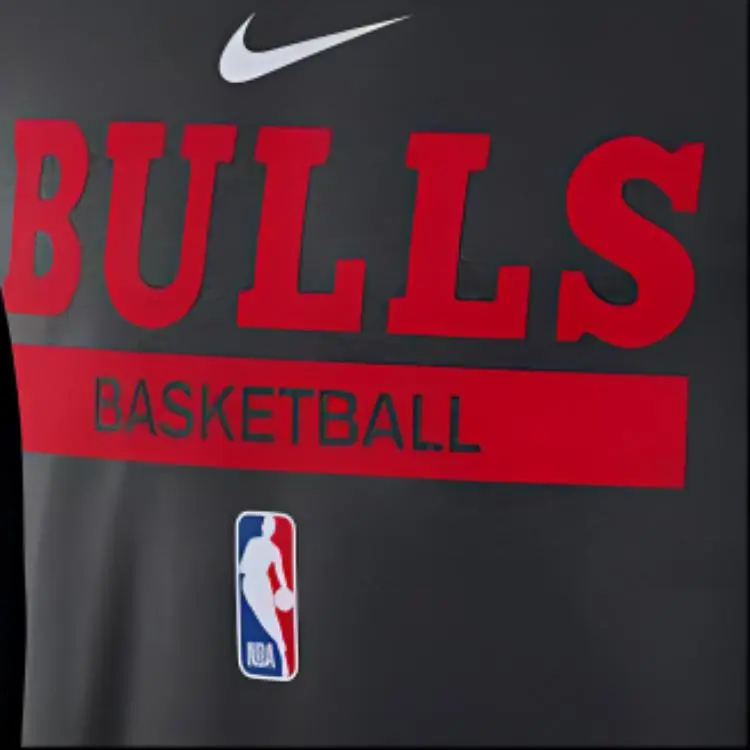 Nike Nba Chicago Bulls Practice Dri Fit Long Sleeve T shirt-4