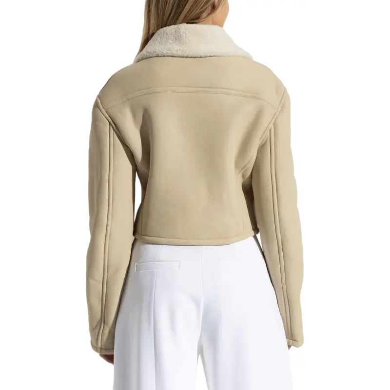 Jacquemus Double Breasted Shearling Coat-3