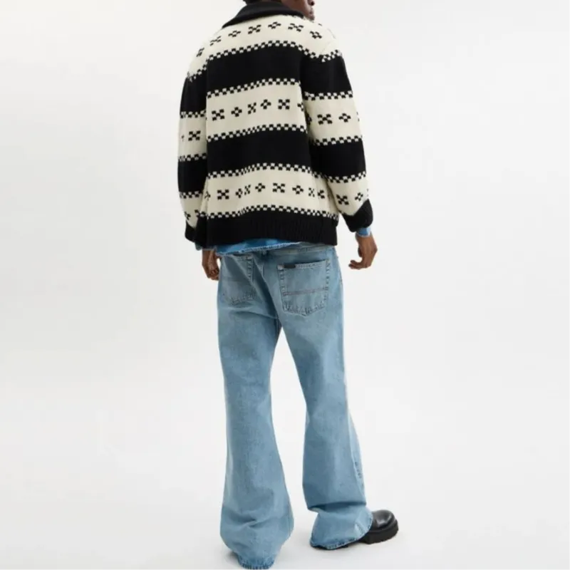 COACH FW24 Sweater Men's Black White-2