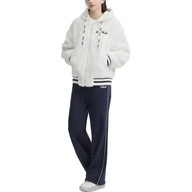FILA Velvet feel Coat Women's Cloud White-4