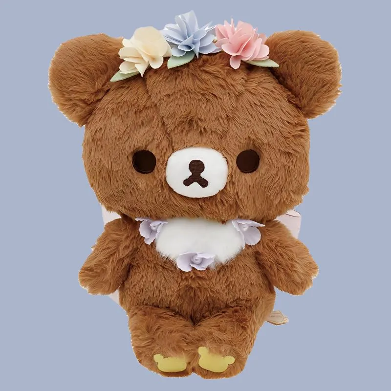 SAN X Brown Bear Rilakkuma, Bell Dolls Plush Doll 17cm Height-3