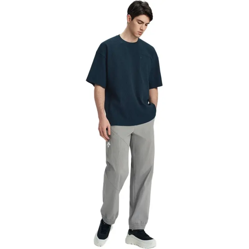 DESCENTE BLEU T Shirts Men-4