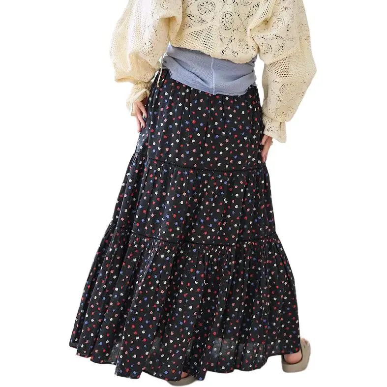 FREAK'S STORE Casual Long Skirt Women's Burgundy-1