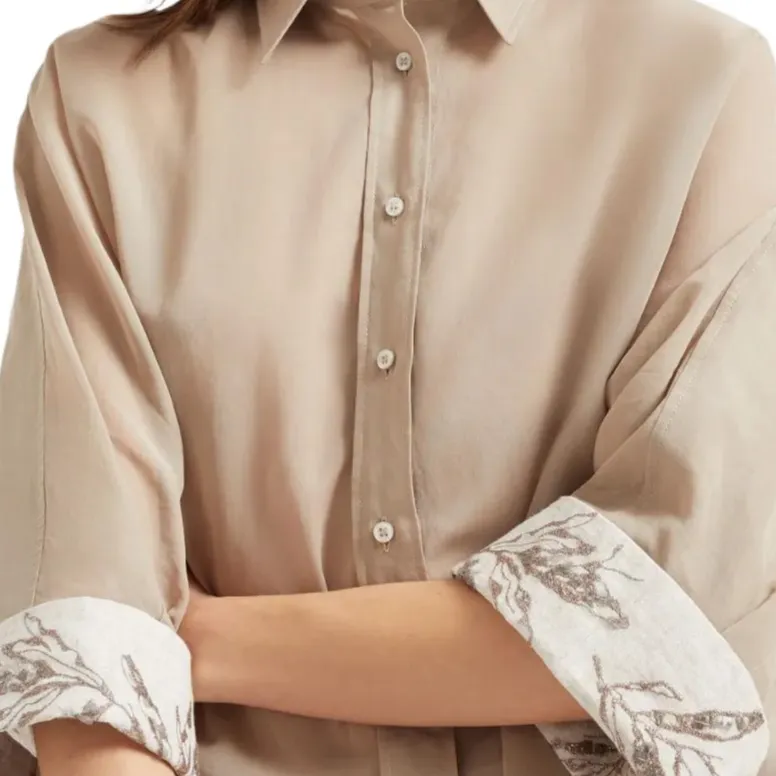 Brunello Cucinelli Flora Embroidered Shirt-5