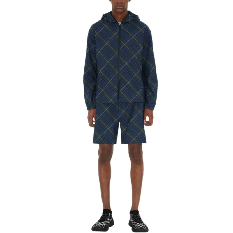 Burberry Check Pattern Hooded Jacket-1