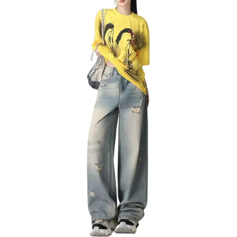Concubine Zhu Jeans Women's Blue-4