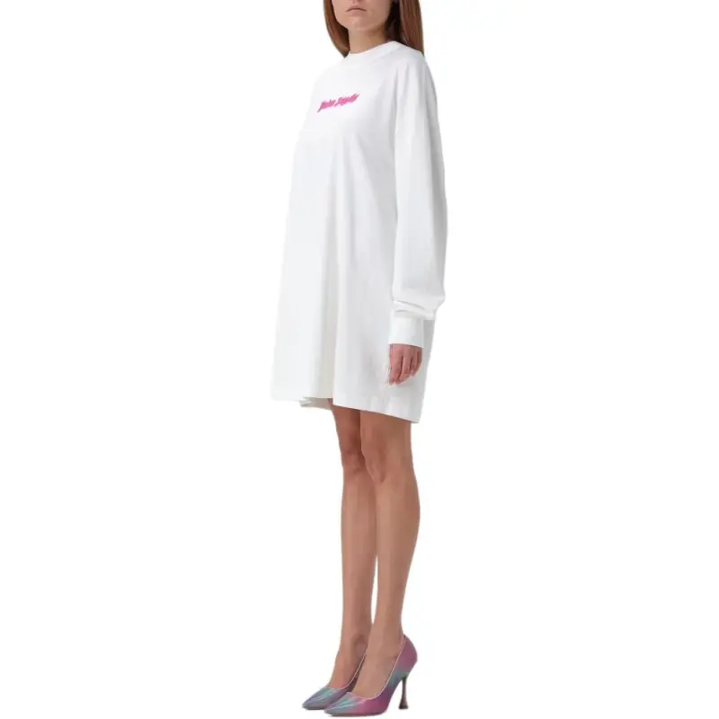 PALM ANGELS Logo print T shirt Dress-3
