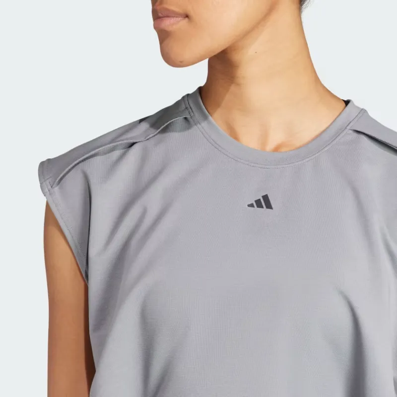 Adidas AEROREADY Other T-Shirt Women's Gray-3