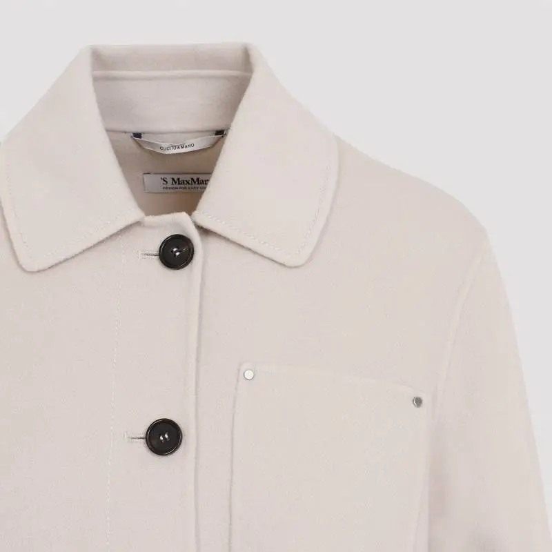'S MAX MARA Buttoned Long-Sleeved Jacket-11