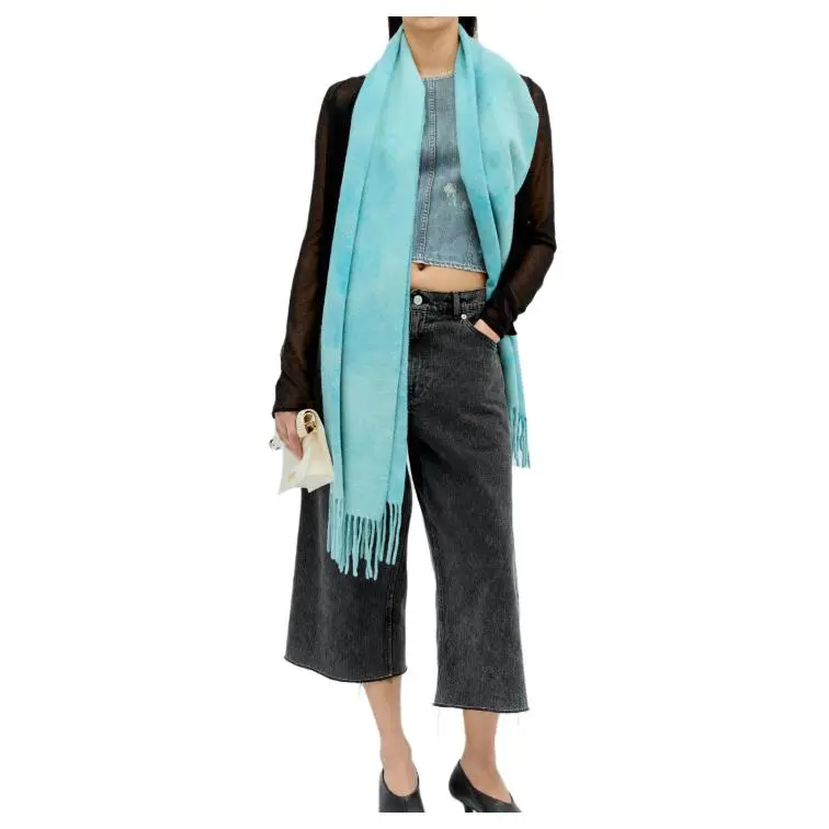 Acne Studios Tie Dye Logo Patch Scarf-3