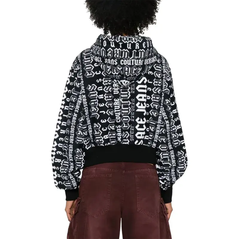 VERSACE JEANS COUTURE Logo print Cotton Hoodie-4