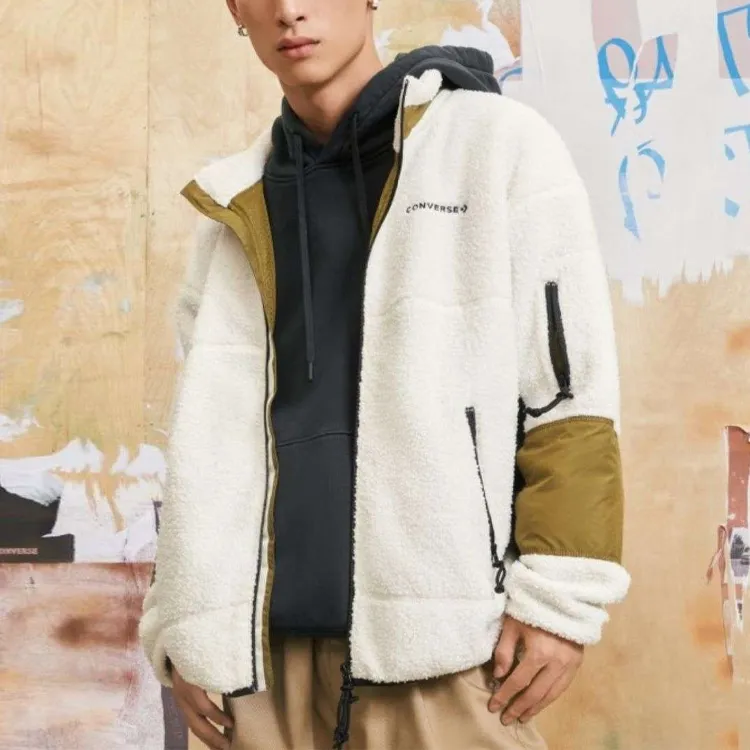 Converse Velvet feel Coat Men's White-1