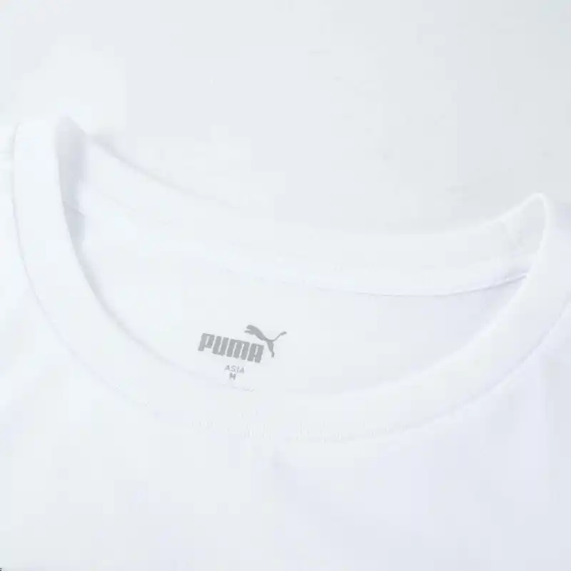 PUMA Basic Graphic T Shirt Men's White-4