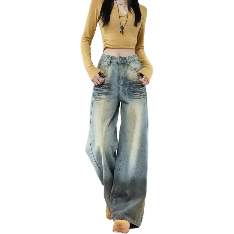 Concubine Zhu Jeans Unisex Vintage Blue-8