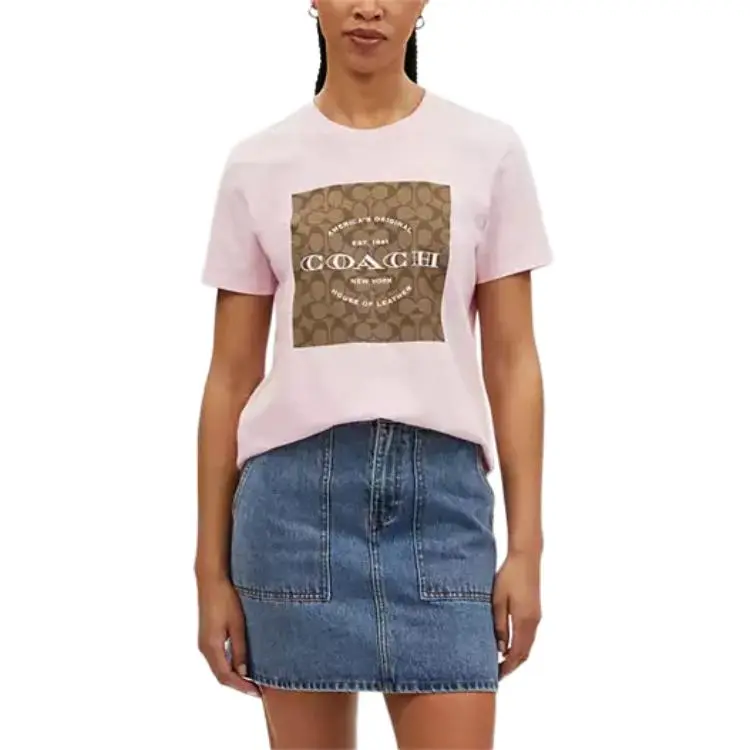 COACH Regular T Shirt Women's Pink-2