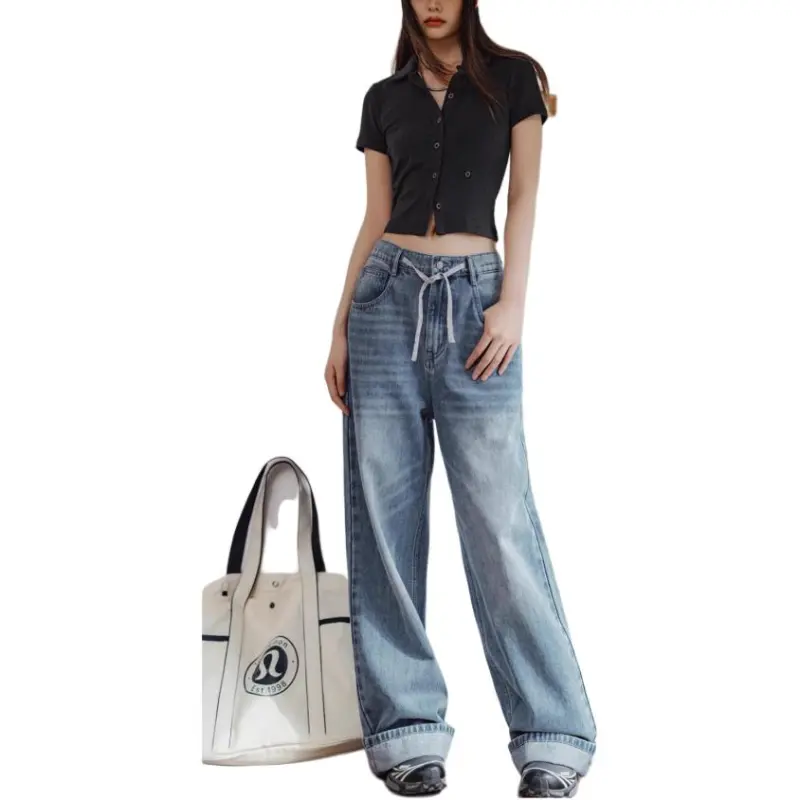 MADEN Jeans Women's Light Blue-5