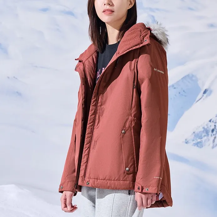 Columbia Puffer Jacket Women's Maroon-3