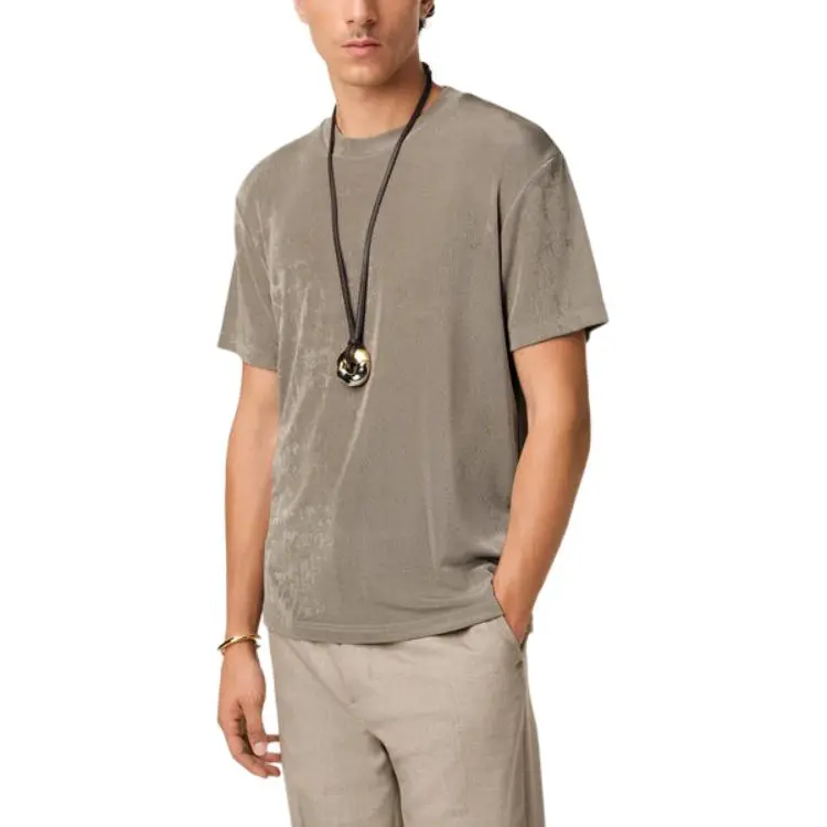 AMIPARIS Rib Jersey Short Sleeve T Shirt-1