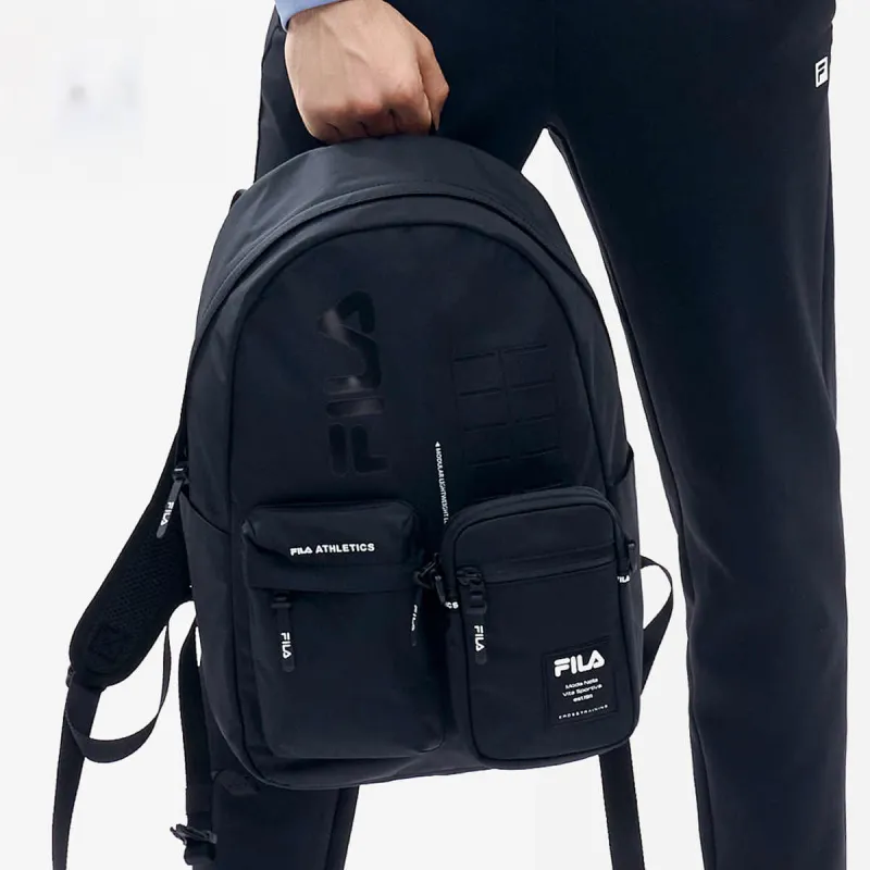 FILA Athletics Fabric Backpack Regular Unisex Pitch Black-4