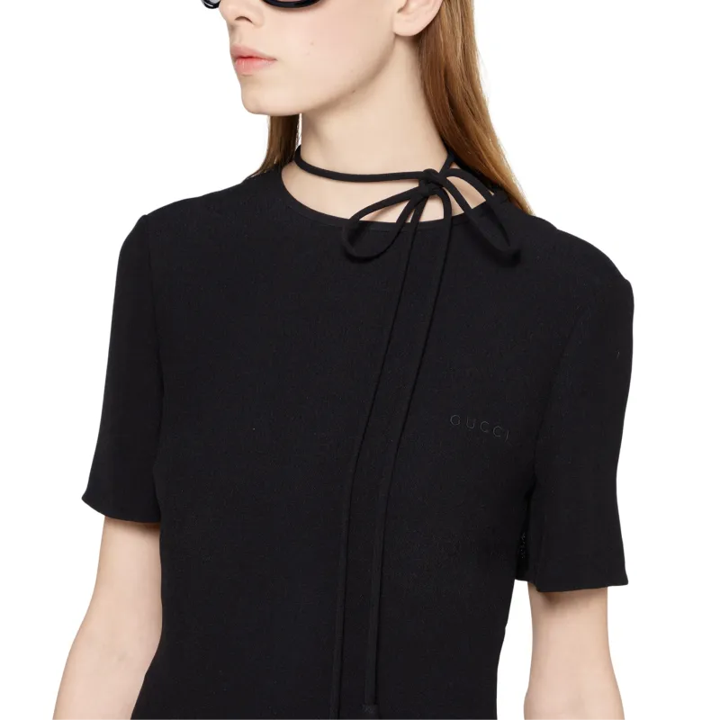 GUCCI SS25 Short Sleeved Dresses Women's Black-4
