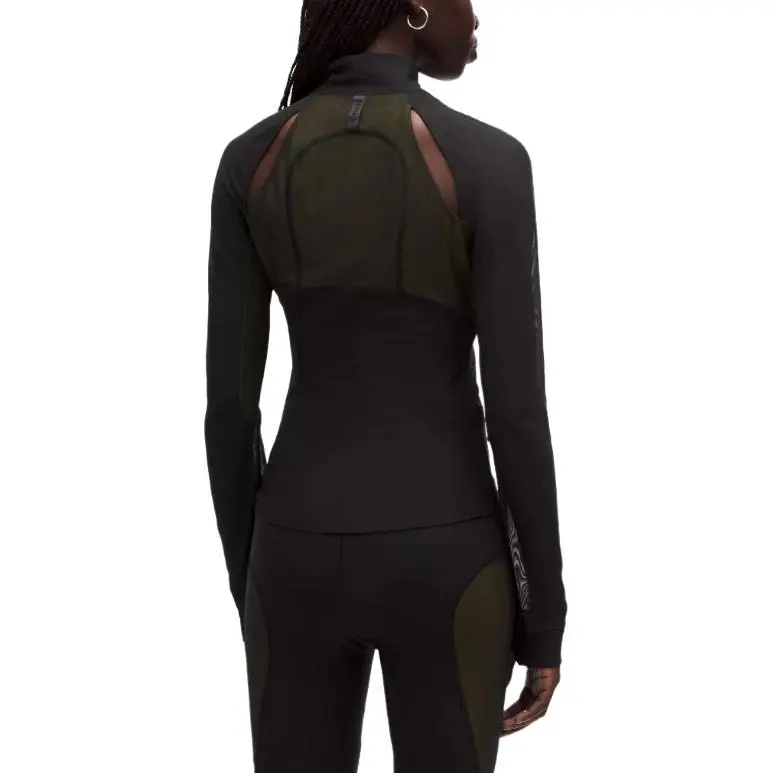 Lululemon x SLNSH Define Mesh SS25 Jacket Women's Black/Serpentinite Yellow/BLK/YLSR-2