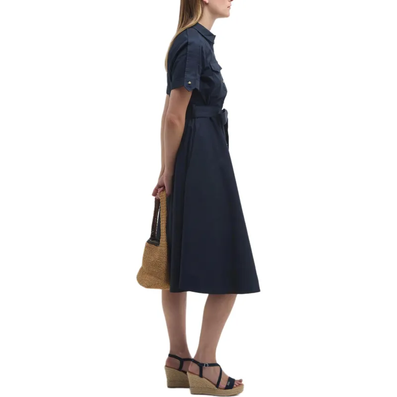 BARBOUR Short Sleeved Dress Women's Blue-3