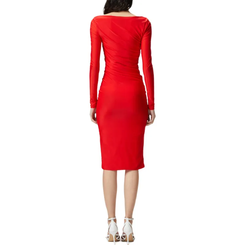 PINKO Beggin Slim Fit Calf Length Jersey Dress-4
