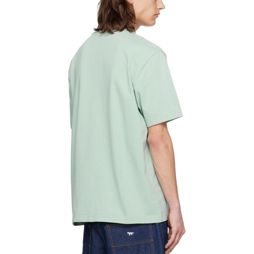 【MAISON KITSUNE】 グリーン Surfing Foxes Tシャツ Maison Kitsune Surfing Foxes Comfort T-Shirt S - POIZON
