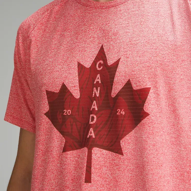 Lululemon Team Canada Collection License To Train COC T Shirt Men's Mixed Color Spicy Red-3