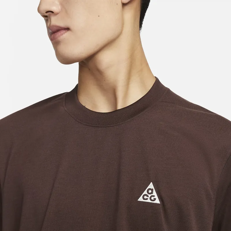 Nike T Shirts Men Earth Umber-3