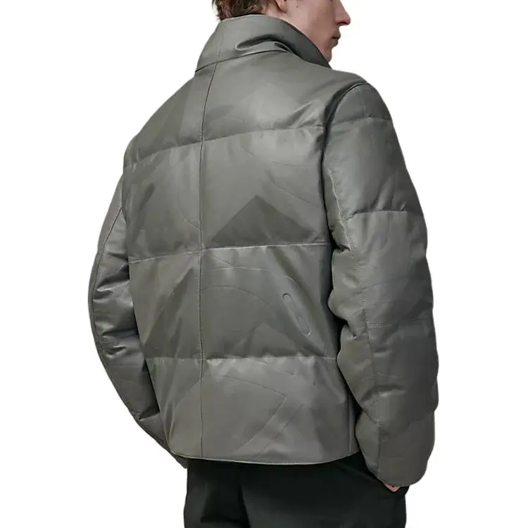 HERMES FW22 Leather Jacket Men's Charcoal Gray-2