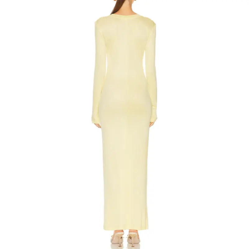 AREA Long-Sleeved Dresses Women's Light Yellow-1