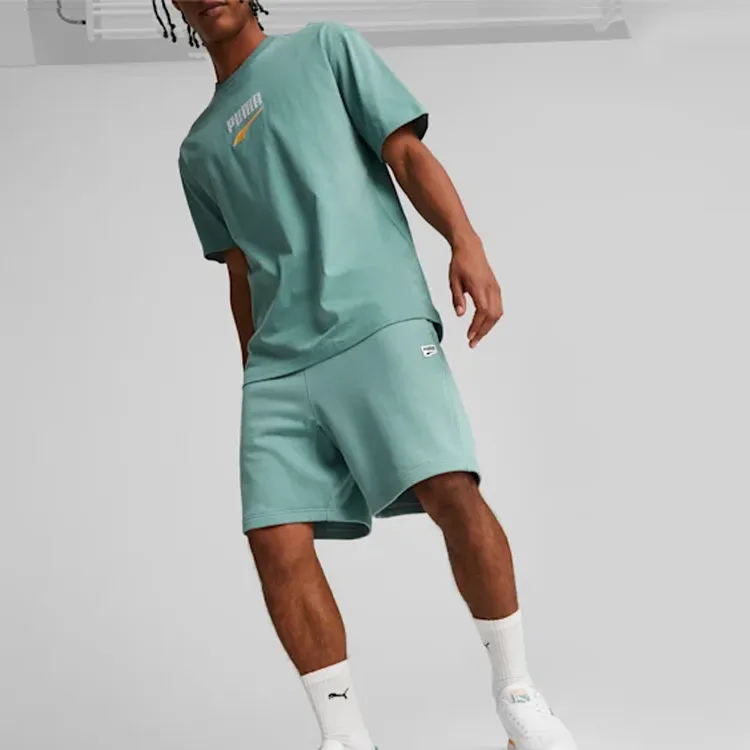 PUMA SS23 Downtown Casual Shorts Men Light Green-2