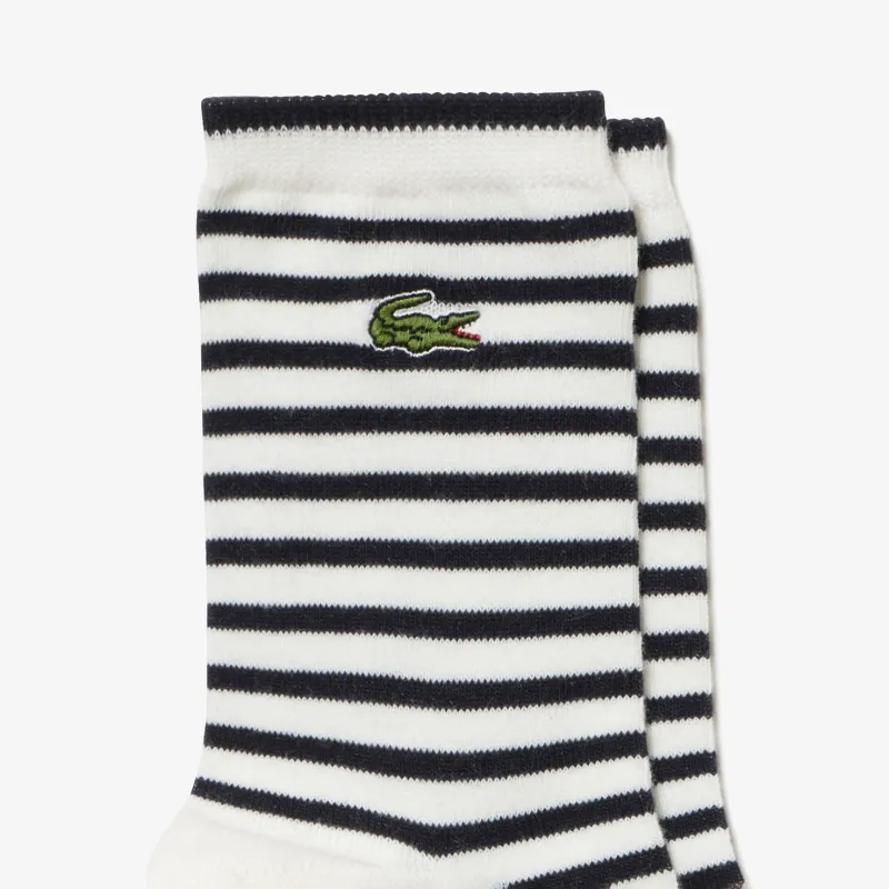 LACOSTE Mid Calf Socks Women's 1 Pack White-1